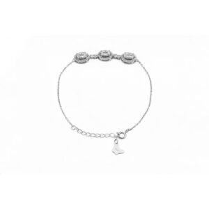 Βραχιόλι με τρείς ροζέτες οβάλ